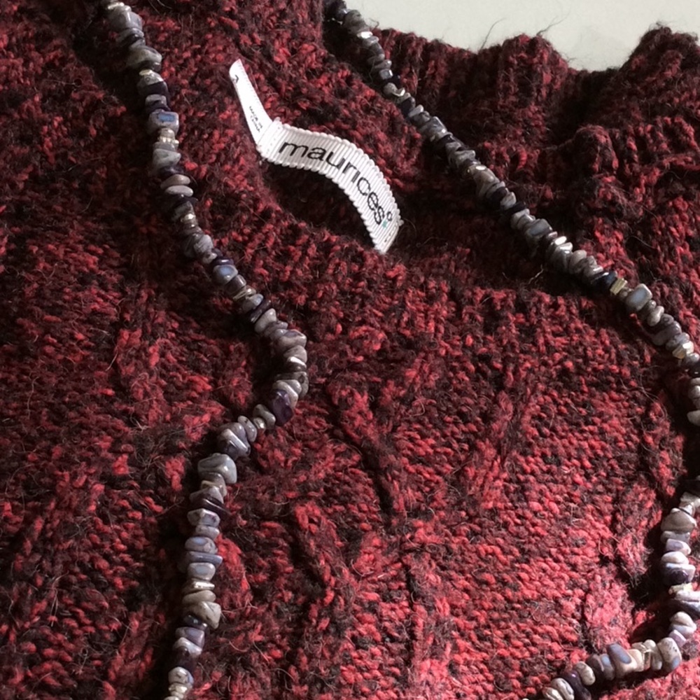 Red & black sweater
